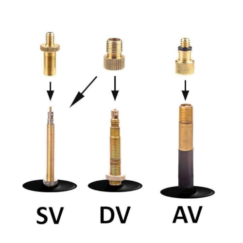 HOUSON Adaptador de válvula de bicicleta de 14 peças, adaptador de válvula francesa AV DV SV acessór