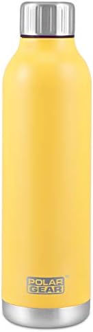 Polar Gear Stainless Steel Water Bottle  Hydra Flow  Vacuum Insulated Metal Double Wall  12 Hours Hot 24 Hours Cold  Work, Travel, Gym  500ml