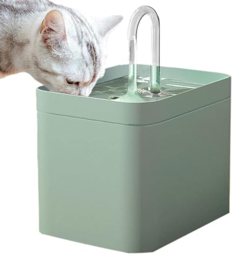 Fuente para beber para gato 1.5L silenciosa verde miniatura 7