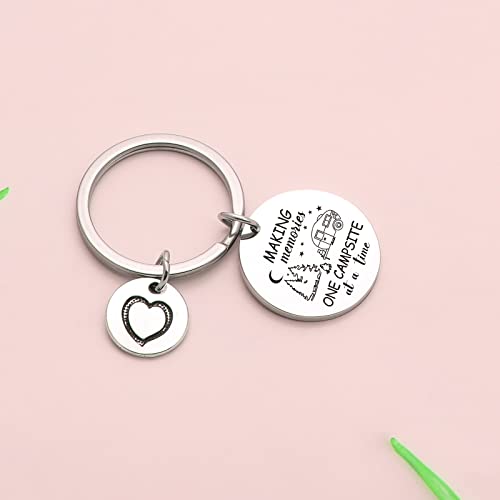 DZOSW Camp Lover Keychain - Camper Trailer Accessories Keychain Camping Camper Accessories - Travel Gift For Traveller Jewelry, Caravanners Gifts For Grandfather Coworker Keychain