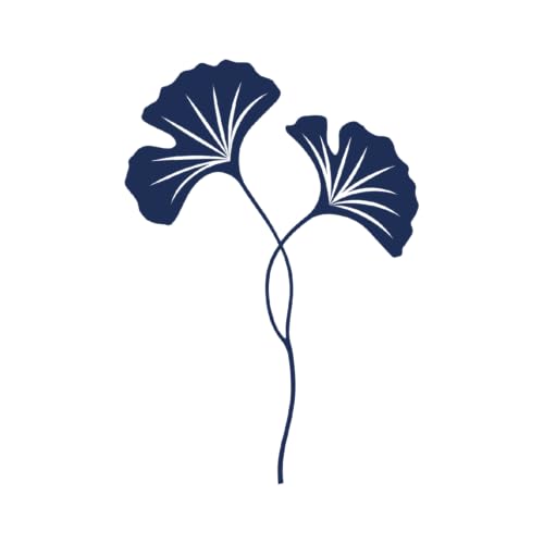 Tattwo.me - 2 weken waterbestendige tijdelijke plantentatoeages - Ginkgo Biloba-blad - EU-conformiteit - Plantaardige inkt - Maat : 9 X 9 cm(M0103)
