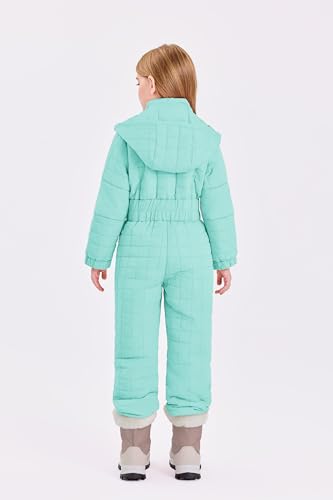 Image of Haloumoning Kid Snowsuit Girls Hooded Waterproof Insulated Ski Suit