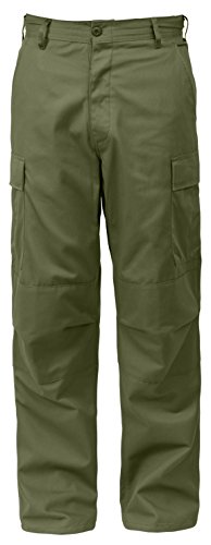 Rothco Relaxed Fit Zipper Fly BDU Pants, Olive Drab, S