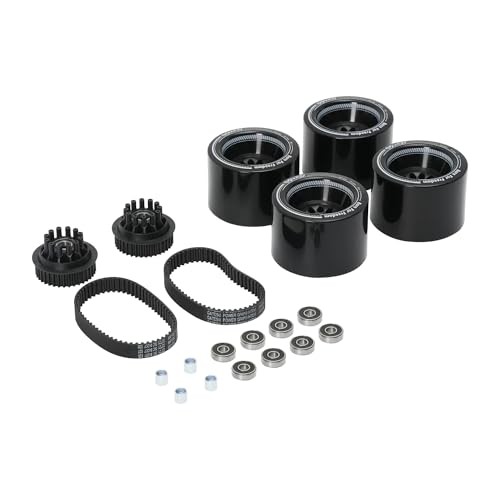 EXWAY 90mm Street Wheels (Black, Atlas Pro 2WD Combo)