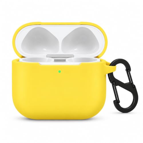 Image of Silicone Case Cover for Apple AirPods 4 (Earbuds Not Included) (Yellow)