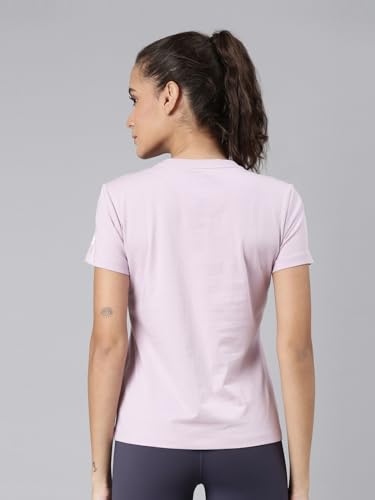 Image of XTEP Comprehensive Training Series Graphic Pattern, Crew Neck, Short Sleeve Slim Fit Training T-Shirt for Women