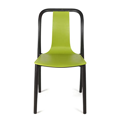Image of Cello Cheer Chair Set Pack of 2 - Green, Black | Strong and Durable | Easy to Clean | Chair for Living Room, Bed Room, Kitchen, Office Room, Outdoor | 3 Years Warranty