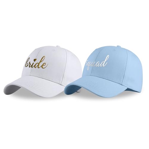 Image of LADY&HOME Bachelor /Bachelorette Party Baseball Hats Set, Embroidered Adjustable Cotton Truck Caps
