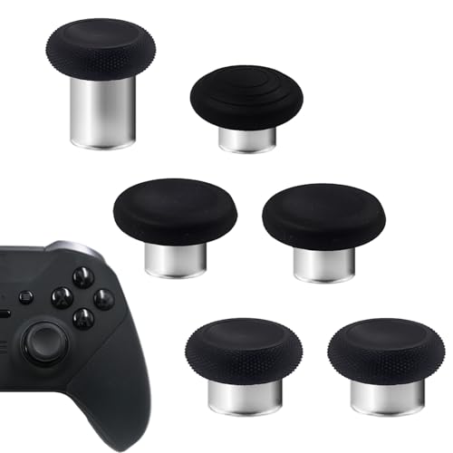 Image of 6 in 1 Metal Magnetic Thumbsticks for Xbox Elite Series 2 Controller,Black | Elite Series 2 Controller Thumbsticks,Swappable Analog Stick Joysticks for Xbox Elite Series 2 /Elite Series 2 Core Controller