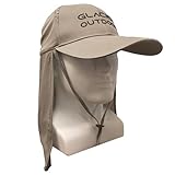 Glacier Glove Unisex Mojave UPF 50+ Sun Hat, Khaki | Lightweight Breathable Quick-Drying Fishing Hat with Long Bill, Adjustable Toggle & Adjustable Chin Strap, One Size Fits Most