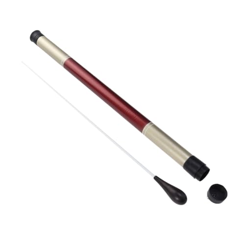 Levemolo 2pcs Music Conductor Orchestra Stick Black Brown Imitation Handle Comfortable Sturdy Design Random