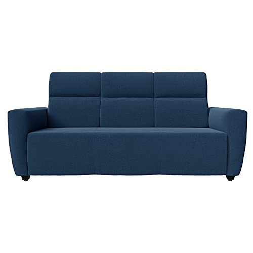 Image of Wakefit Sofa Set | 3 Year Warranty | Sofa 5 Seater, 5 Seater Sofa for Living Room, Wooden Sofa Set, Sofa Set 3+1+1 Seater - Belize(Malphino : Cobalt Blue)