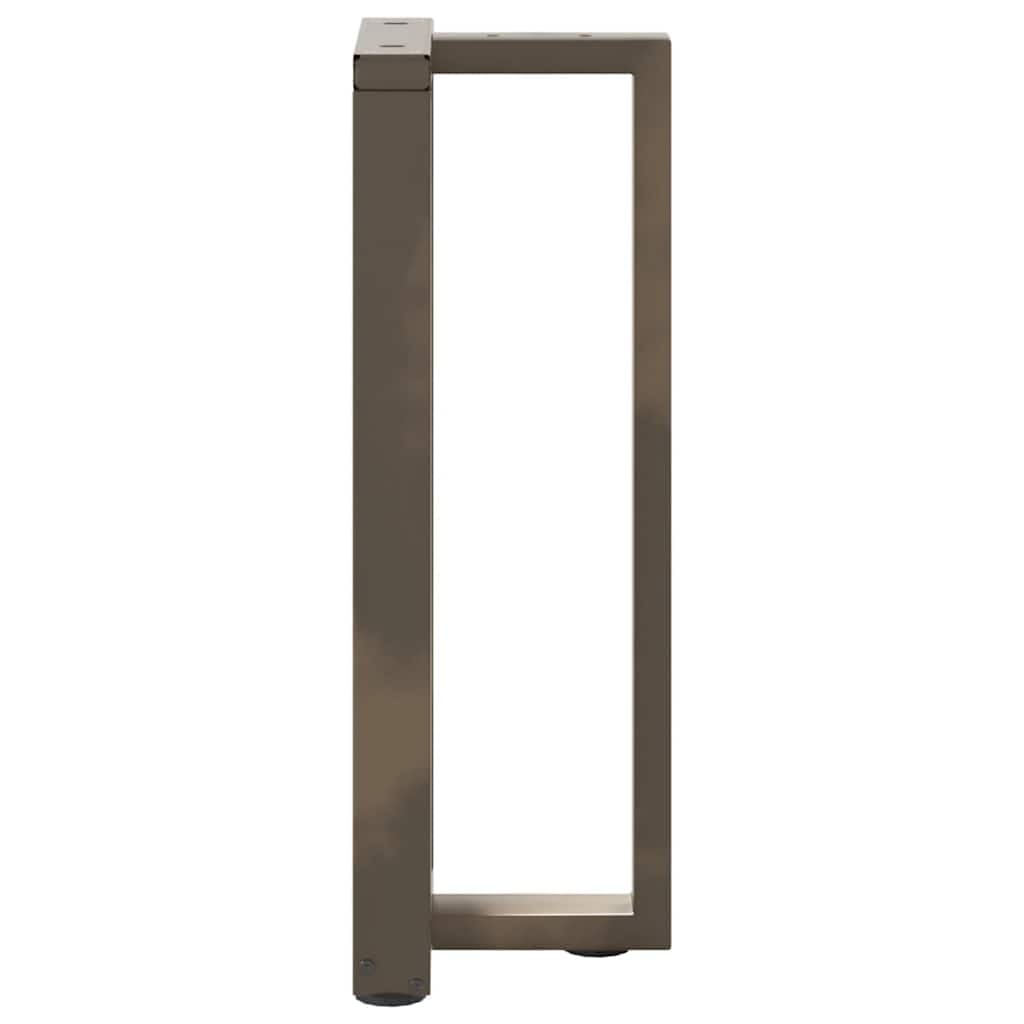 Nogi stołu konsolowego w kształcie litery T ze stali naturalnej 25 x 28 x (72-73) cm, 2 sztuki, stabilny stelaż stołu z regulacją wysokości, płyta montażowa i śruby, idealne do salonu i