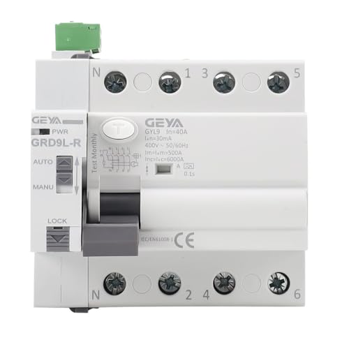 Interruptor Diferencial Trifásico Superinmunizado Auto Rearmable con Reconexión Automática 4P 40A 30mA 6Ka Clase A. Diferencial Autorrearmable. Diferencial Rearme Automático Carril Din. RCCB