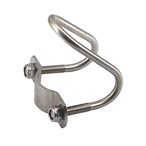 Cross Tube Buckle Stainless Steel Pipe Clip Cross Connector U Shape Pipe Buckle for Farm,Greenhouse,Fence,Max Tube Diameter 1 inch (4 Pieces) - Image 3