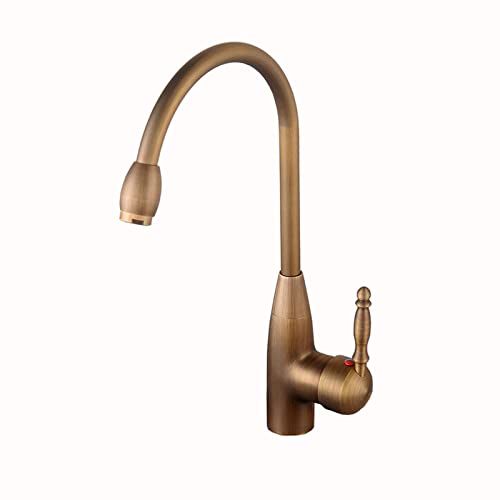 Robinet mitigeur de lavabo rétro en laiton anti-éclaboussure durable - 2