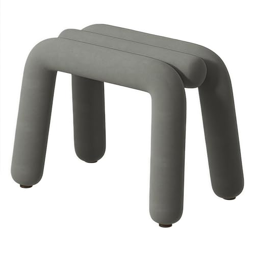 Taburete de maquillaje de metal compacto y silla de tocador cómoda y pequeña