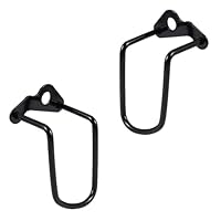2 Stück Schaltwerkschutz 10.5 * 5.4 * 4.7 cm Fahrrad Schaltwerk Schutz Fahrradschaltung Schutzbügel Stahl für Mountainbikes, Rennräder, Falträder, Schwarz