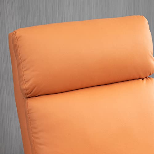 Homcom Manual Recliner Chair For Living Room Bedroom, Reclining Sofa Armchair With Footrest, Orange #TOP6