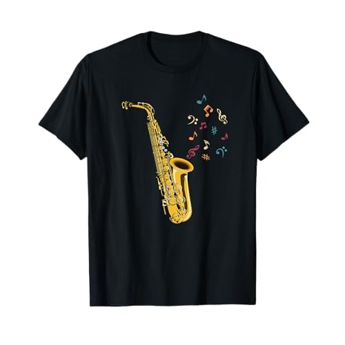 Saxofonista Regalo Instrumento Musicale De Jazz Saxofón Camiseta