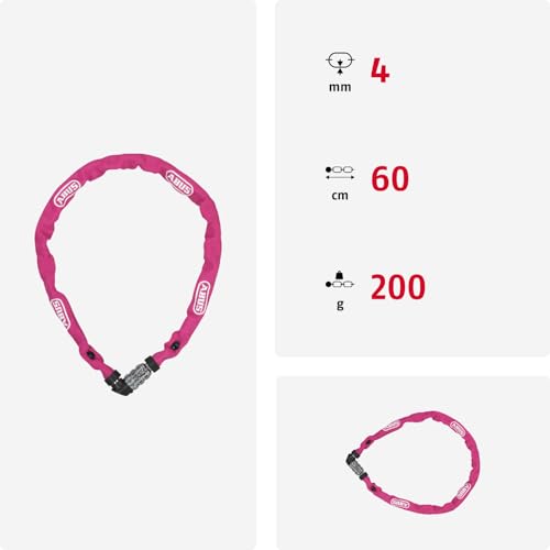 ABUS Kettenschloss 1200 Web, 60 cm, Pink – Ansicht 4