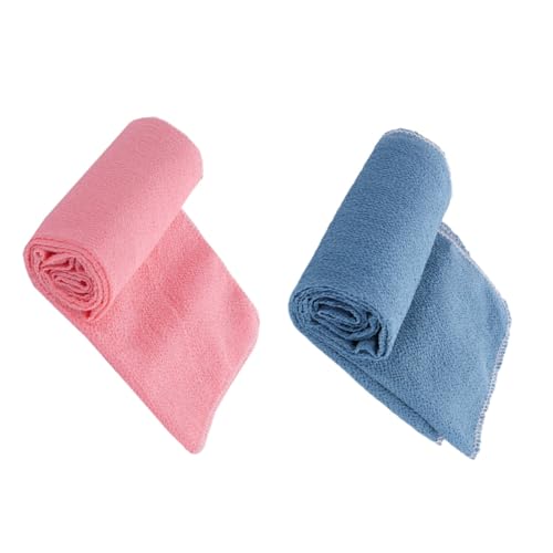 EXAOMBLE 2Pcs Long Back Scrubber Towels Exfoliating Bath Towels for Shower Material Convenient Body Cleaning Straps for Skin Revitalization