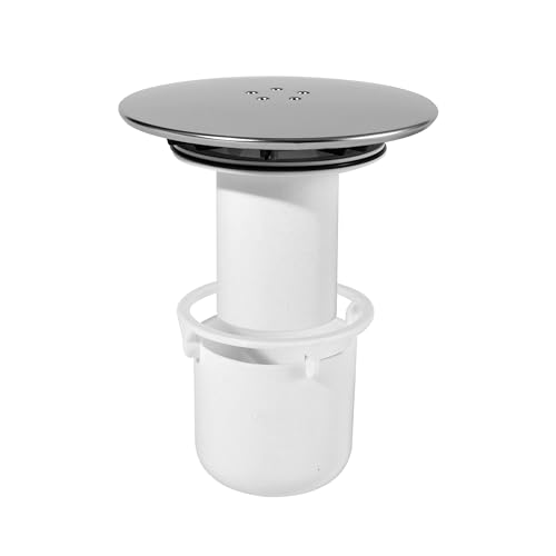 KOOBON Duschabfluss Abdeckung, 90 mm/115 mm Abflussdeckel Dusche, für Viega Tempople Ablaufgarnitur, Chrom Finish Duschablauf Deckel, mit Geruchsstop Eimer, mit Haarfänger für Duschabfluss