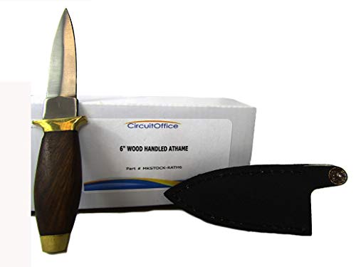 CircuitOffice 6" Wood Handled Athame, Ritual Knife, Ritual Tool, Pagan Athame, Wiccan Athame, for Wicca, Pagan, New Age, Reiki, Healing, Metaphysical