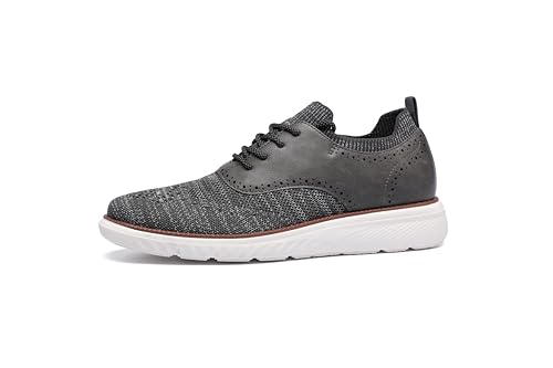Image of DECARSDZ Men's Casual Dress Shoes Knit Lightweight Breathable Lace-Up Shoes Walking Work Sneakers Fashion Sneaker