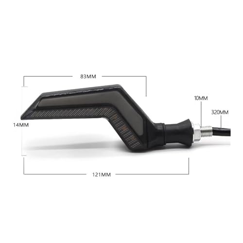Clignotant LED moto 12V défilement bicolore arrière en ABS résistant