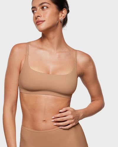 Image of INLYRIC Women's Inbarely Plus Bralettes - No Underwire Unlined Support Soft Scoop Neck Cami Seamless Bralette