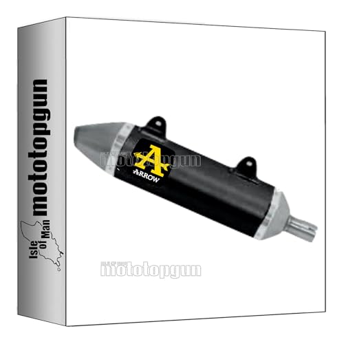 Tubo de escape Arrow Thunder con acabado negro y fondo de acero 52509AON