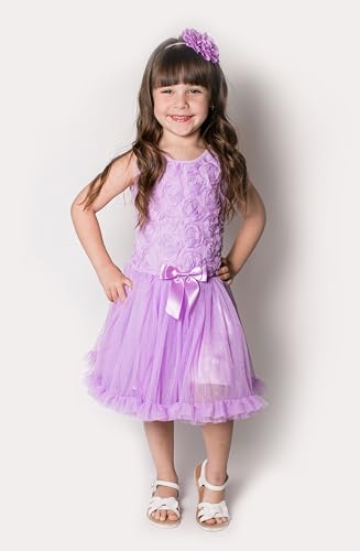 Twirling Tutu Dress (2T-7) for Girls - 2 Layer Soft Tulle, Fit and Flare, Ballet and Birthday Special Occassion2