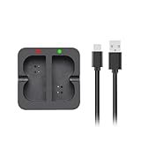 Dual Ring Battery Charger Station for Ring Spotlight Cam Battery, Battery Charger for Ring Video Doorbell 2/3/4/3Plus, Dual Port Charger Dock for Ring Stick Up Cam Battery Rechargeable V4