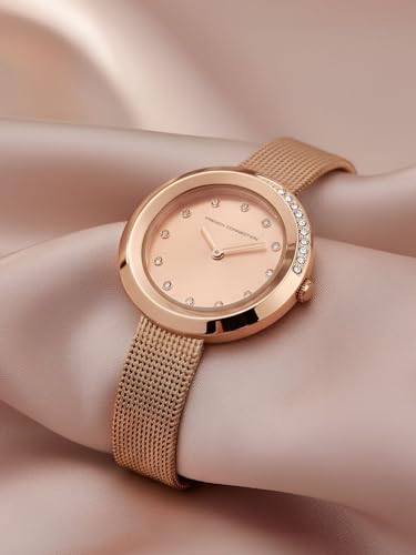 Image of French Connection Sunray Rose Round Dial with Rose Leather Strap Watch for Womens - FCO1RGM