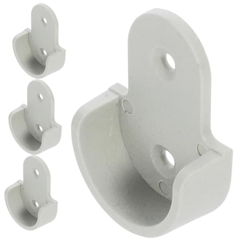 IMIKEYA 30pièces Support De Tringle De Penderie Plastique pour Armoire Fixation Résistante Et Facile à Installer Lot de Adapté pour Barre De Rideau Et Rangement Placard