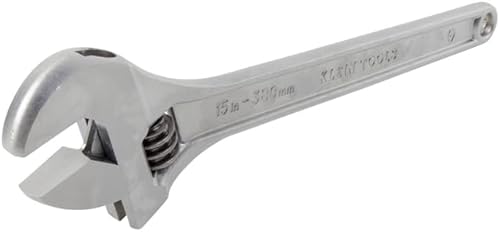 Miniatura 3 de Klein Tools 506-15 Llave ajustable, llave de transmisión forjada con acabado cromado pulido y mango contorneado, 15 pulgadas
