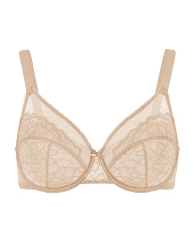 Image of HSIA Minimizer Bras for Women Enchante Full Coverage Underwire Bras Plus Size Lifting Floral Lace Bra for Heavy Breast