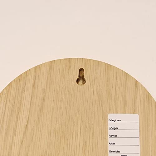 GTK Oferta 5 placas de cuña redondas de roble claro AF 17 cm, tabla cuña, tabla de especias, placa de trofeo, con 5 hojas de roble, portada pequeña