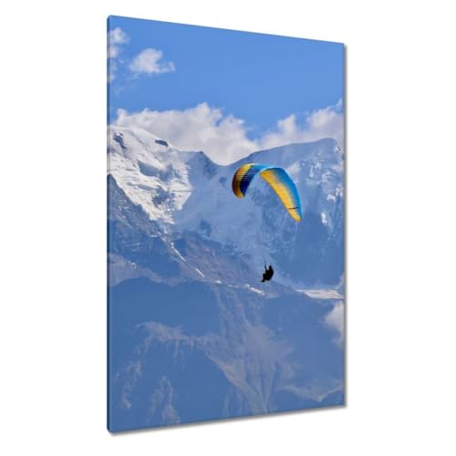Peinture saut de parachute décoration murale grand format 80x120cm toile