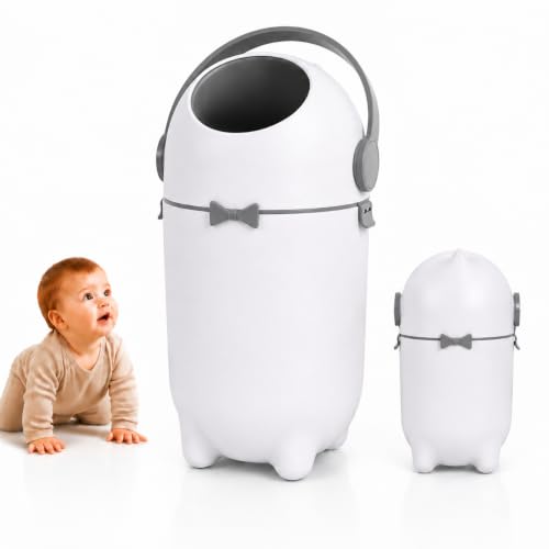 Odor Locking Diaper Pail with Airtight Lid, Baby Diaper Trash Can...
