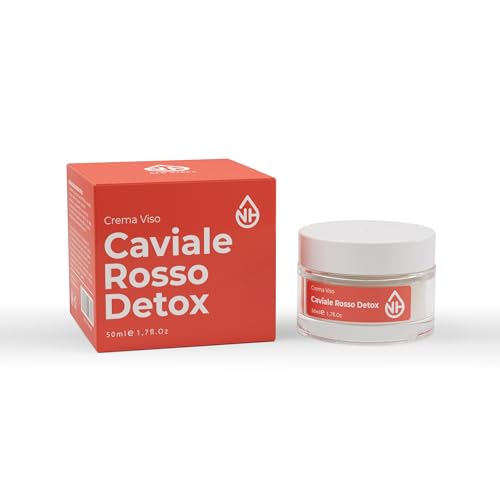 New Hydra Crema Viso al Caviale Rosso - Idratante, Antirughe, Acido Ialuronico, Elasticizzante - Trattamento Viso Notte e Giorno 50 ml