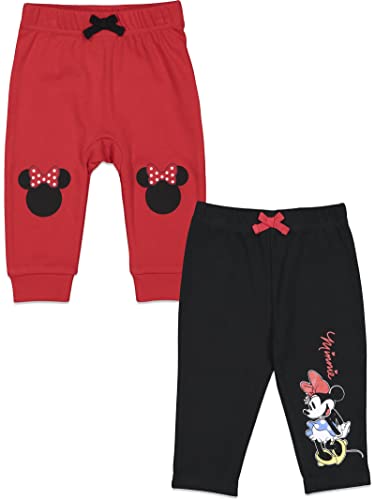 Image of Disney Minnie Mouse Nightmare Before Christmas Zero Jack Skellington Baby Girls 2 Pack Pants Newborn to Infant