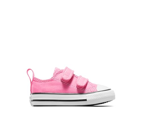 Converse Girl's Chuck Taylor All Star 2V Low Top Shoe, pink, 4 M US Toddler