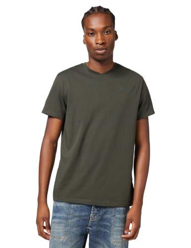 T-Shirt Homme G-Star col V en maille de coton durable et finitions luxe