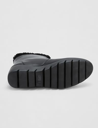 Image of ELLE Women's Ankle Boots with Faux-Fur Trim and Side Zipper Closure