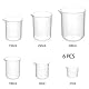 6 Stück Messbecher Set Kunststoff 25 ml 50ml 100ml 150ml 250ml 500ml PP Labor Messbecher mit Maßstab Mark Wiederverwendbar Transparent Lab Messbecher