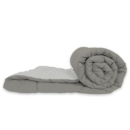 Image of Monte Carlo Symphony Solid Micro Reversible AC Comforter for Double Bed | 3 Ply Soft Comforter with 150 GSM Filling & 85 GSM Micro Fabric | Lightweight All Season Quilt | 87 x 95 Inch