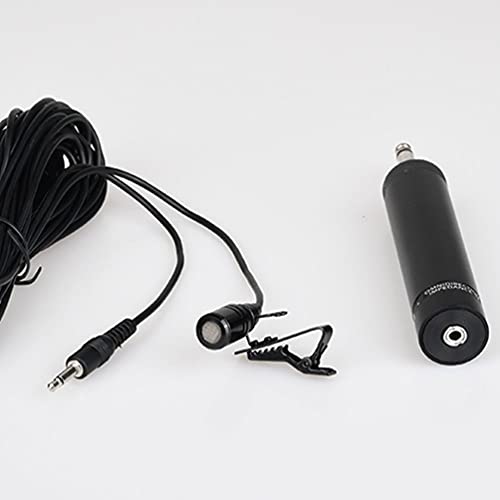 EXCEART Kit de Microfone de Lapela Lapela Clip- on Lav Mic para O Desempenho 10M Fio Condensador Omn