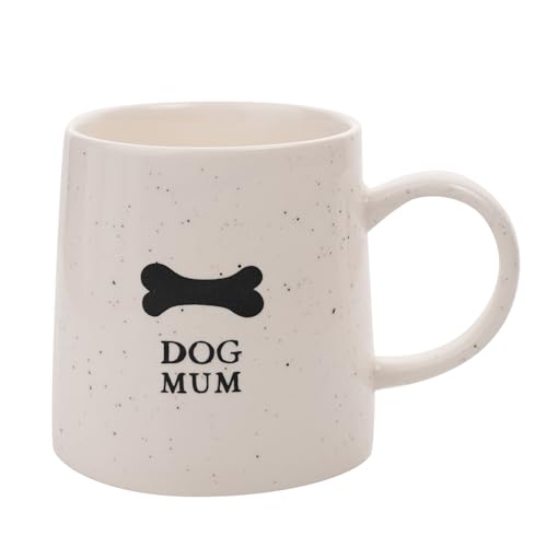 Widdop Best of Breed Stoneware Ceramic Dog Lover Mug - Dog Mum Mug - White - Coffee Mug Tea Hot Drinks - Approx 350ml - Gift for Mum Her Birthday Mothers Day Present